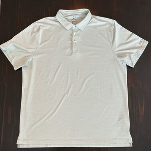 Nike Golf Men’s Polo SZ XL Green with White Stripes with Logo on Sleeve